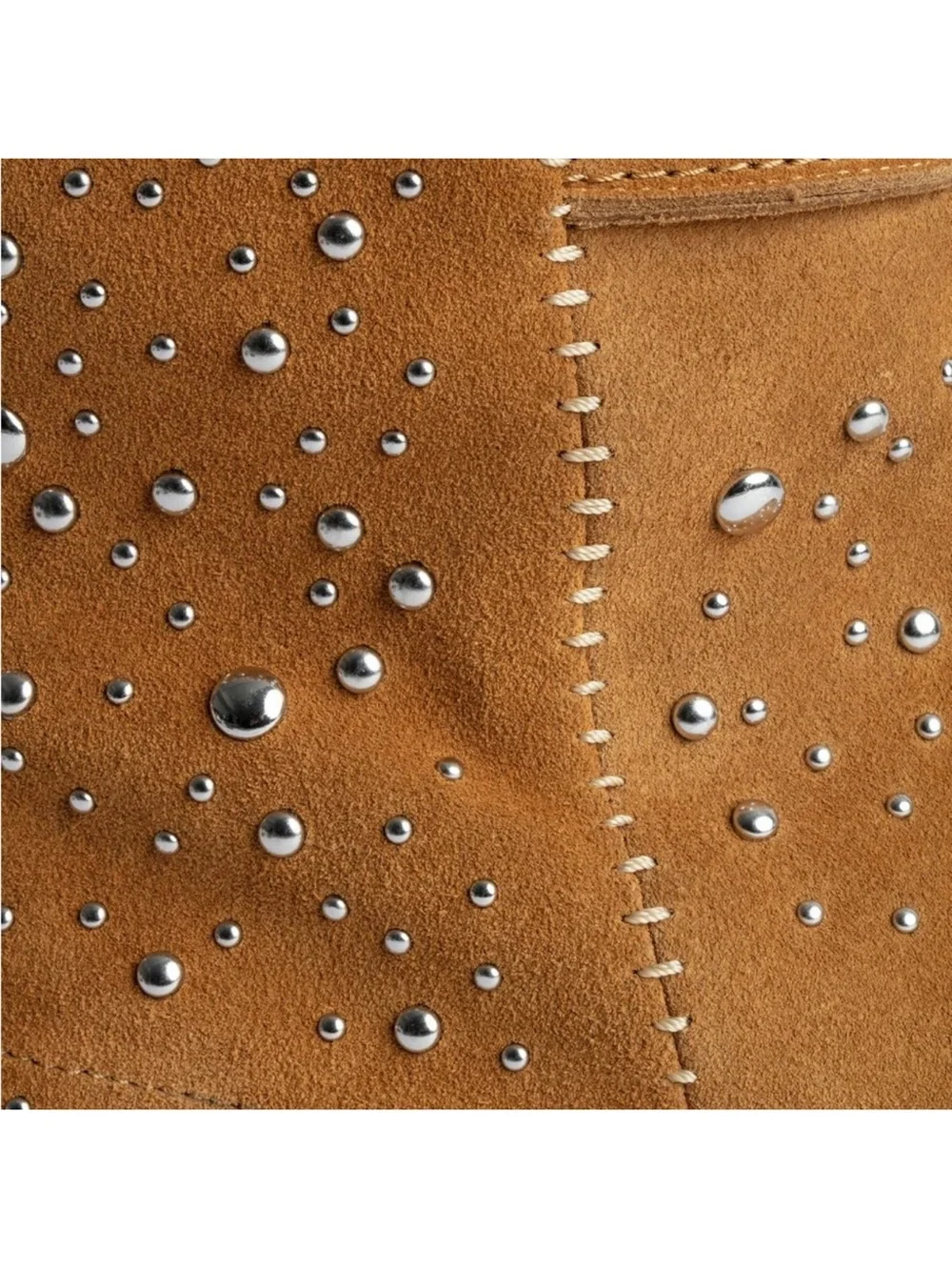 $1198 Zadig & Voltaire Santa Dream Studs High Boots Size 39 NEW